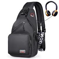 Geestock Crossbody Sling Bag for Men & Women, 2-1 Small Back