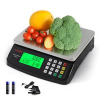 KNSWE Large Digital Kitchen Scale 88LB Electronic Weighing Food Scale Stainless Steel for Cooking Baking Tare Function Multifunctional Counting Scale for parts with LCD display