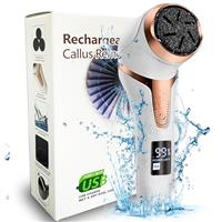 Electric Callus Remover for Feet (with Dander Vacuum), Portable Pedicure Kit Foot File Callus Remover, Rechargeable Waterproof Foot File for Foot Care Deadskin Remover with 3Head&LCD Display