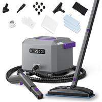 GROBELL Steam Cleaner: Fast 50-Sec Heat-Up Refill Anytime-No Cooling Multi Portable Handheld Steamer Mop for Home Car Upholstery Bed Furniture Bathroom Tile Grout Floor Cleaning