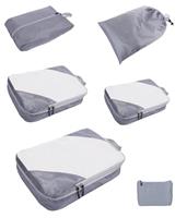 MOLICRAIN Compression Packing Cubes for Suitcase, 6 PCS Ultralight Travel Organiser Packing Bags, Extensible Luggage Organiser