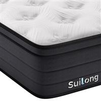 SuiLong 30cm Gel Memory Foam and Individually Spring Hybrid Mattress