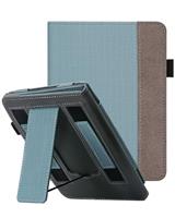 WALNEW Stand Case for 7" All-New Kindle Paperwhite 12th Generation (2024 Released) and Kindle Colorsoft Signature Edition, Two Hand Straps Shell PU Leather Cover with Auto-Wake/Sleep