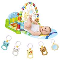 Baby Play Gym Mat Tummy Time,Kick Piano for Infant Baby Activity Mat with 5 Infant Sensory Baby Toys, Music and Lights Boy & Girl Gifts for Newborn Baby 0 to 3 6 9 12 Months