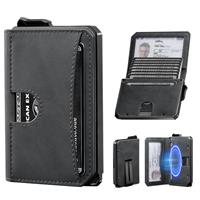 MYSHION Wallet for Men, 2025 New Patented Slim Mens Wallet with Money Clip, Bifold Card Holder, Minimalist Pop Up Credit Card Holders, RFID Blocking, ID Window & Key Hanging Holes, Gift Box for Him