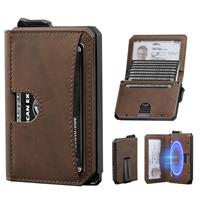 MYSHION Wallet for Men, 2025 New Patented Slim Mens Wallet with Money Clip, Bifold Card Holder, Minimalist Pop Up Credit Card Holders, RFID Blocking, ID Window & Key Hanging Holes, Gift Box for Him