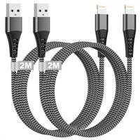iPhone Charger Cable 1M 2Pack[Apple MFi Certified], USB to Lightning Cable 1M Nylon iPhone Cable Fast Charging iPhone USB Cable iPhone Lead Wire for Apple iPhone 14 13 12 Pro Max XR XS 8 7 6 5 SE iPad