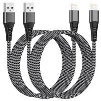 iPhone Charger Cable 1M 2Pack[Apple MFi Certified], USB to Lightning Cable 1M Nylon iPhone Cable Fast Charging iPhone USB Cable iPhone Lead Wire for Apple iPhone 14 13 12 Pro Max XR XS 8 7 6 5 SE iPad