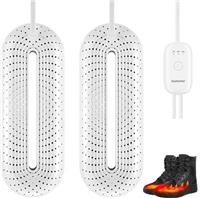 Joytential Electric Shoe Dryer, Boots Dryer with Controller, Heated Shoe Warmer 3/6/9 Hours Auto Off Timer Silent Drying for Shoes, Gloves, Socks (Standard UK Plug)