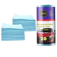 CarMax- Multi-Purpose Blue Car Cleaning & Drying Microfibre Cloths on a Roll - reusable microfibre towels 30cm x 30cm on tear-off roll
