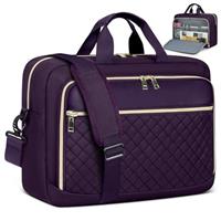 NEWHEY Laptop Bag Briefcase for Women Large Laptop Case Computer Bag Work Bag Messenger Bag for Business/Office Travel/College (17.3 inch Khaki&Beige)