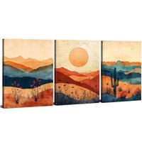 Abstract Wall Art Boho Decor Mountains Canvas Pictures Botan