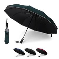 KEPLIN Folding Travel Umbrella Compact with Case Auto Open Close Handle, Windproof Strong, Golf 10 Ribs, Folding, Compact Windproof Umbrella