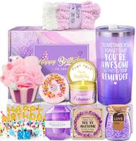 Awfrky Birthday Gifts for Women, Purple Gift Box Set for Mom Sister Female Friends Wife Girlfriend Daughter, Unique Gifts for Women Who Have Everything