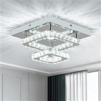 RHEAFON Modern Crysal Chandelier Ceiling Light Fixture Chandelier for Bedroom Dining Room Living Room Hallway Kitchen