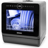 Duronic Table Top Dishwasher DW5 950W Compact Tabletop Dish Washer Mini 5L Dishwashers with 5 Wash Settings Electric Countertop Cleaner for Quick Eco Cleaning Plates Glass Cutlery Fruit