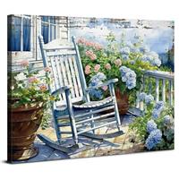 Garden Wall Art Vintage Framed Canvas Prints Abstract Nature