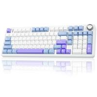 AULA F99 Pro Wireless Gaming Keyboard,Tri-mode Mechanical Keyboard Wireless with Control Knob,Side Engraved,RGB Backlight,Pre-lubed Linear Switches,Hot Swappable Custom Keyboards