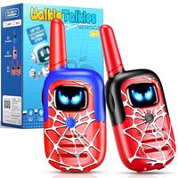 Toyokid 2 PCS Spider Walkie Talkies for Kids, Spider Toys for 3 4 5 6 Year Old Boys Gifts for 3-8 Year Old Boy Toys, 1000FT Spider Kid Walkie Talky Kids Toys for Activity Camping Garden Outdoor Toys