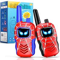Toyokid 2 PCS Spider Walkie Talkies for Kids, Spider Toys for 3 4 5 6 Year Old Boys Gifts for 3-8 Year Old Boy Toys, 1000FT Spider Kid Walkie Talky Kids Toys for Activity Camping Garden Outdoor Toys