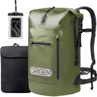 Origem Waterproof Backpack, 35L/55L/85L Dry Bag Rucksack Roll Top with Padded Back Panel and shoulder Straps & Waterproof Phone Bag & Laptop Case, Waterproof Bag for Paddleboarding, Swimming, Kayaking