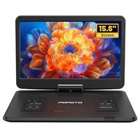 17.5 Portable DVD Player with 15.6 Large HD Swivel Screen, 6 Hours Battery, Region Free, Supports Multiple Disc Formats/SD Card/USB, Sync TV and Projector, with High Volume Speakers