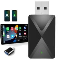 Wireless CarPlay Adapter for iPhone and Android Auto Adapter, 2-in-1 2025 New Upgraded Bluetooth Car Play Dongle Convert Factory Wired to Wireless for car Built-in Wired carplay/Android auto