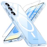 Hensinple Magnetic Case for Samsung Galaxy S25 with Tempered