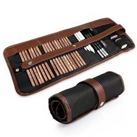 Coolzon Drawing Pencils Sketch Pencils, 35 pcs Artist Set Drawing Case with Sketch Pencils, Charcoal Pencils, Graphite Pencil, Eraser Knife Expander in Pencil Case