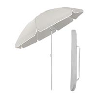 Sekey 1.6m Beach Umbrella with Umbrella Cover, Stable Parasol with Eight Ribs for Balcony, Garden & Patio. Tilt Angle and Height Adjustable