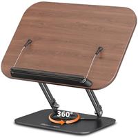 BEAUTRIP Book Stand for Reading, Foldable Book Holder for Desk Hands Free, Display Stand for Office, Kitchen, Cookbooks, Textbook, Recipe, Magazines, Tablets and Laptops with 360 Rotating Base