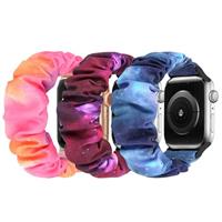 Ecogbd Elastic Scrunchie Strap Compatible with Apple Watch Strap 38mm 40mm 41mm 42mm 44mm 45mm 46mm 49mm, Soft Fabric Nylon Straps for iWatch Series 10 9 8 7 6 5 4 3 SE, Women