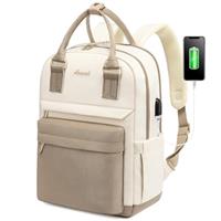 LOVEVOOK Laptop Backpack Womens, 15.6 Inch School Bags for Women Waterproof Computer Rucksack with USB Port for Travel Business College Work
