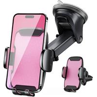 Vexloria Car Phone Holder, Car Phone Mount 360 Rotation, Upgraded Version with Strong Suction Power, Car Phone Cradle for Dashboard/Windscreen/Air Vent, Car Phone Holder for all 4.0''-7.0'' Phones