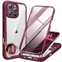 Miracase Glass Case for iPhone 15/16 Series Case, Full Body Bumper Clear Back Cover