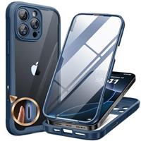 Miracase Glass Case for iPhone 15/16 Series Case, Full Body Bumper Clear Back Cover