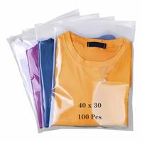 QISF Reusable Ziplock Bags for ClothesLarge Plastic Hospital BagsTravel Clothes Storage BagsClear Seal Bags Waterproof Luggage Organiser for Clothes Garment Schoolwithout Hole