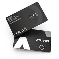 ATUVOS Wallet Tracker Card Slim 0.16cm, (Wireless charging) Air tag Bluetooth Locator Work with Apple Find My (iOS Only), Item Finder for Luggage Tag, Suitcase, Bags, Passport and More