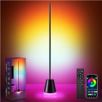 shirylzee Smart RGBICW LED Floor Lamp - App & Remote Control, 68 Scene Modes, Music Sync,Timer,16 Million Colors, Dimmable Color Changing Corner Lamp for Living Room, Bedroom,Gaming Room and Office