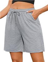 Marvmys Women's Running Shorts Casual Lounge Bottoms High Waist Summer Athletic Sweat Jogging Sport Workout Ladies Soft Cycling Short with Pockets