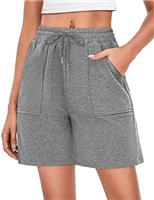 Marvmys Womens Running Shorts Casual Lounge Bottoms Gym Shorts Ladies Soft Cycling Short High Waist Athletic Sweat Jogging Sport Workout Hiking Fashion with Big Pockets