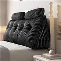 Z-hom Large Wedge Back Pillows, Headboard Triangular Rest Reading Pillow, Lumbar Support Cushion Waist Backrest, Soft Sofa Daybed Positioning Bolster