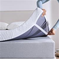 Twirest Memory Foam Mattress Topper,Gel Mattress Pad,Breathable & Removable Fabric Cover,White