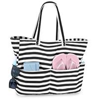 benpen Large Beach Bag for Women:Waterproof Summer Beach Tote Bag with Zip,Holiday Essentials Shopping Bag Travel Bag with Pockets,Lightweight Overnight Shoulder Bag Handbags for Pool
