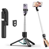 Portable Selfie Stick with Remote, Extendable Cell Phone Tripod for iPhone 15/14/13/12/11/X/8/7, Galaxy S23/S22/S21/S20/Note/Z Flip, Pixel, OnePlus, Travel Phone Mount Holder Filming Video Recording