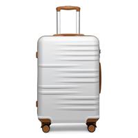 British Traveller Suitcase Lightweight Hand Luggage Suitcase Hard Shell Carry On with 4 Spinner Wheels TSA Lock