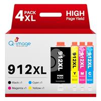912XL Ink Cartridges Combo Pack Replacement for HP 912XL Compatible with HP Officejet Cartridges 8012 8014 8015 8022 8024 8025 AIO Printers (Black, Cyan, Magenta, Yellow, 4 Pack)