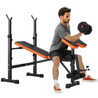 Yoleo Adjustable Weight Bench, 300KG Stable Strength Training Bench, Fast Folding Bench Utility Incline/Decline Gym Bench for Home Full Body Workout