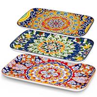 vancasso SIMI Serving Platter, 9.5 in Small Serving Dishes, Porcelain Rectangle Serving Plates Set of 6, Dishwasher and Microwave Safe, Sushi Platters for Party