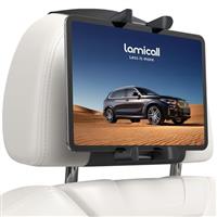 Lamicall Car Tablet Holder for Kids - [Silicone Wide Clip] Universal 360Rotating Headrest Car Mount, Foldable Backseat Holder for iPad Pro 13/11/10.5/9.7, Air Mini 6 5 4 3, Phone, Tab, 6.1-13 Device